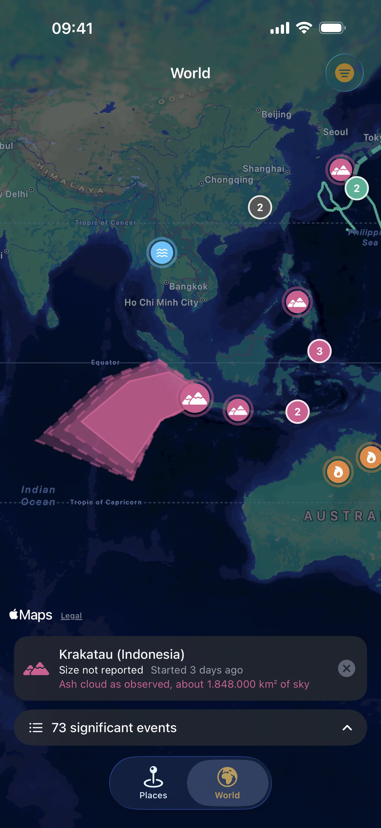 LiveTerra screen